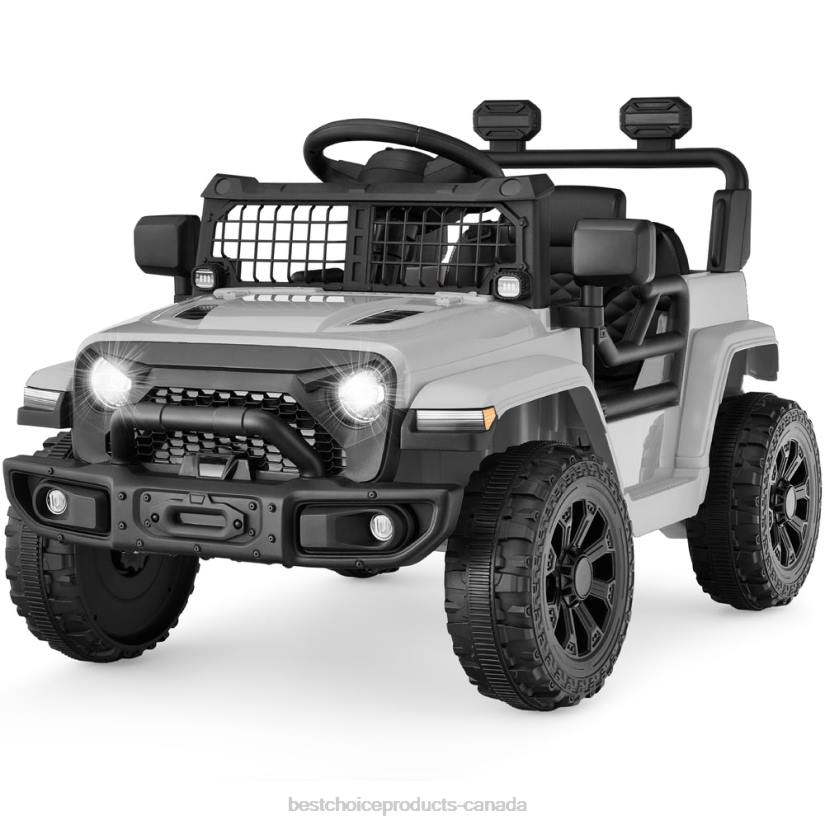 4LT2552 Light Gray Best Choice Products 6V Kids Ride-On Truck Car w/ Parent Remote Control, 4-Wheel Suspension