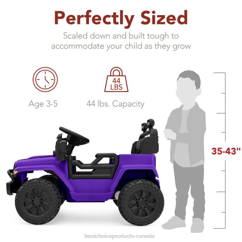 4LT2558 Purple Best Choice Products 6V Kids Ride-On Truck Car w/ Parent Remote Control, 4-Wheel Suspension