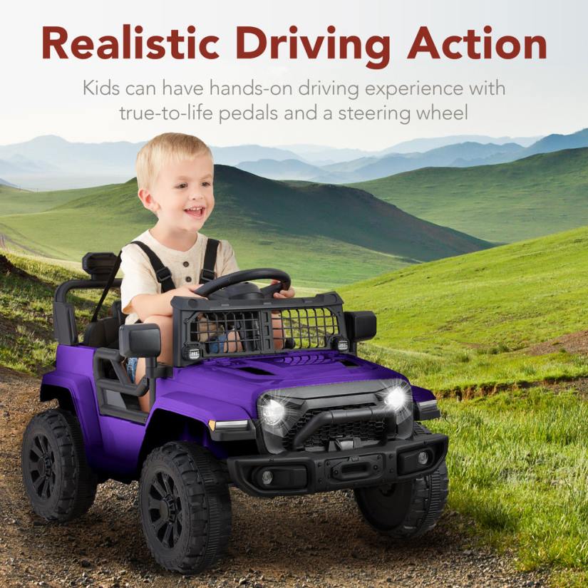 4LT2558 Purple Best Choice Products 6V Kids Ride-On Truck Car w/ Parent Remote Control, 4-Wheel Suspension