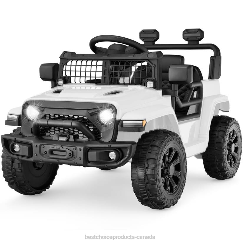 4LT2559 White Best Choice Products 6V Kids Ride-On Truck Car w/ Parent Remote Control, 4-Wheel Suspension