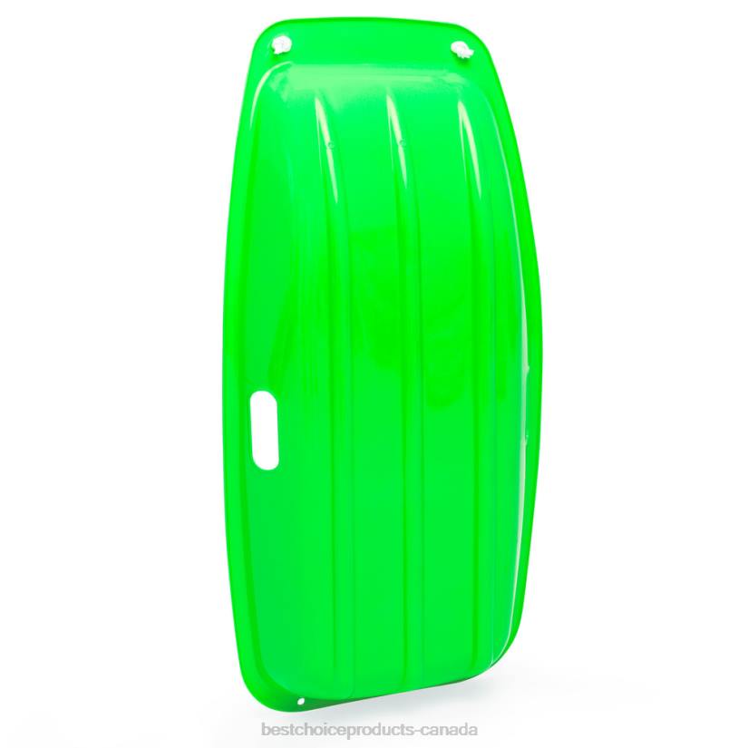 4LT21009 Green Best Choice Products Kids Outdoor Plastic Toboggan Snow Sled Board w/ Pull Rope, Handles