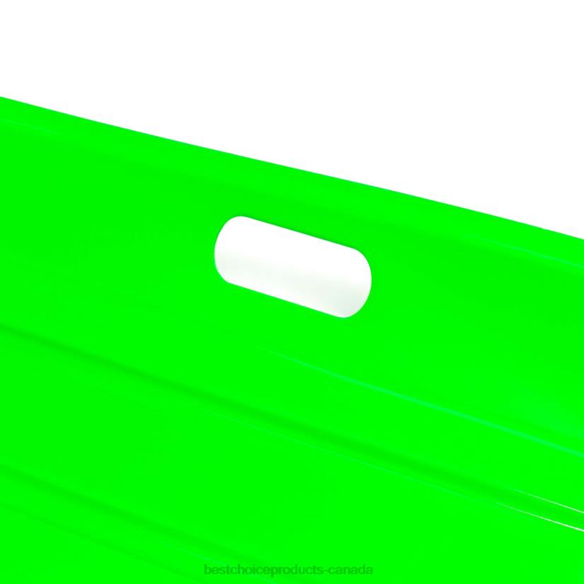 4LT21009 Green Best Choice Products Kids Outdoor Plastic Toboggan Snow Sled Board w/ Pull Rope, Handles