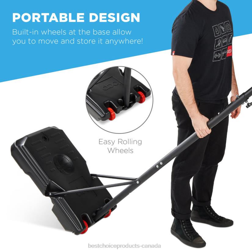 4LT2320 Clear Backboard Best Choice Products Kids Height-Adjustable Basketball Hoop, Portable Backboard System w/ Wheels