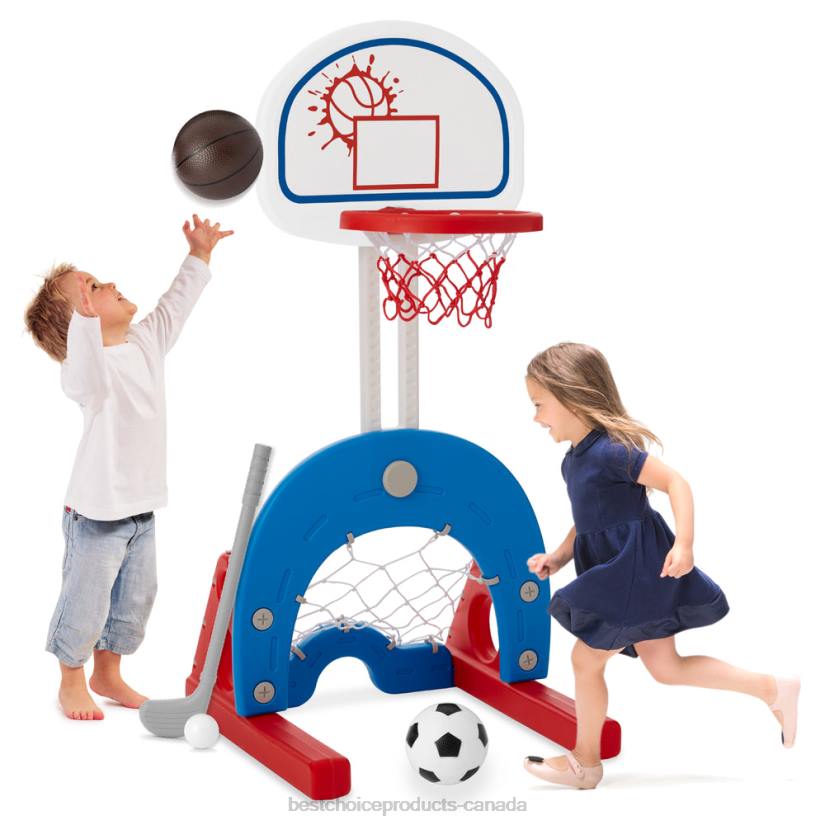 4LT2480 White with Golf Best Choice Products 3-in-1 Toddler Basketball Hoop Sports Activity Center Play Set