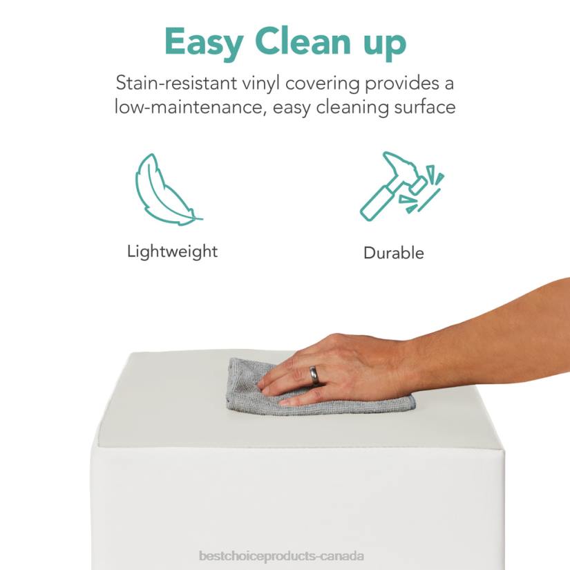 4LT2571 Neutral Best Choice Products 4-Piece Kids Climb & Crawl Soft Foam Shapes Structure Playset