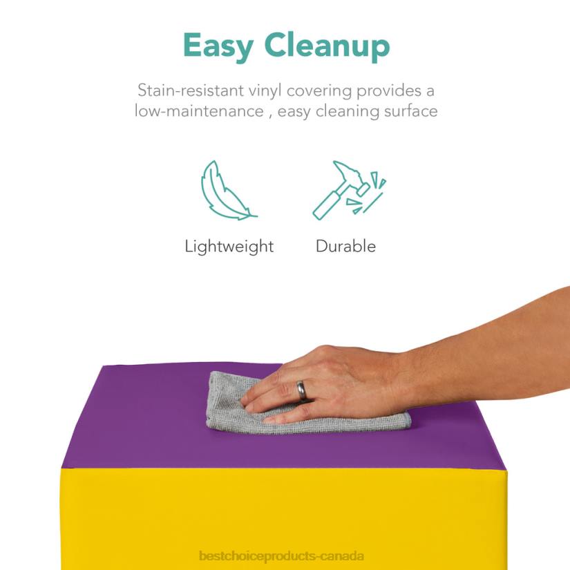 4LT2309 Multicolor Best Choice Products 5-Piece Kids Climb & Crawl Soft Foam Shapes Structure Playset