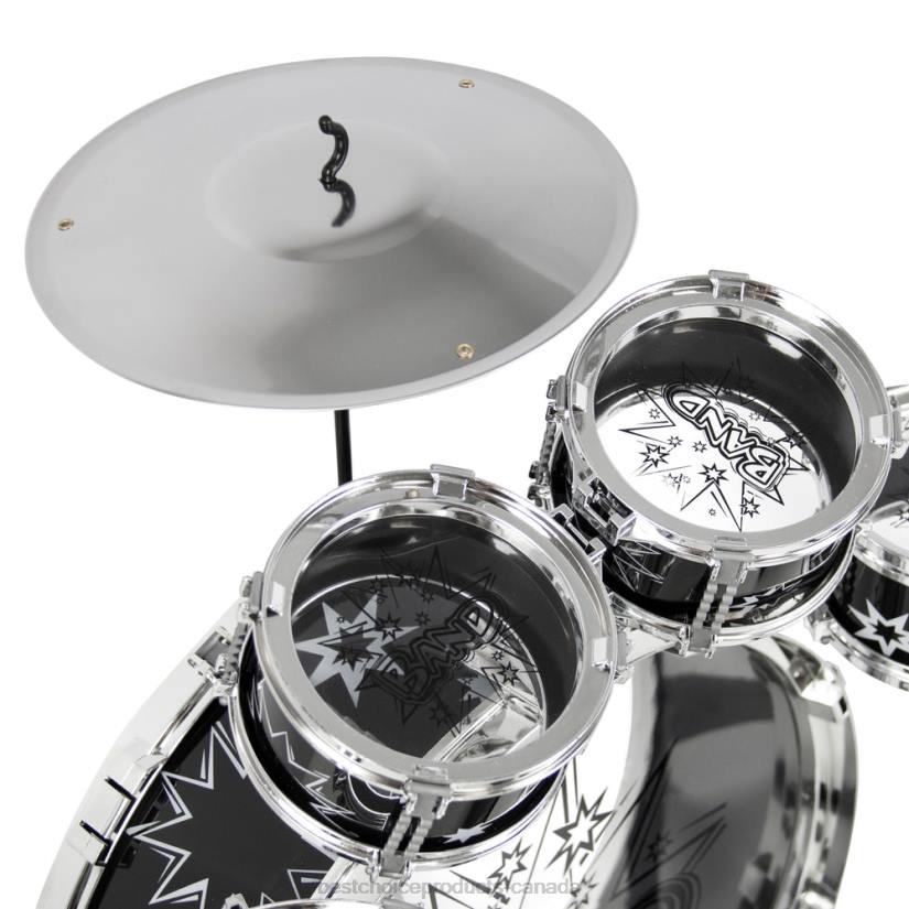 4LT21019 Black Best Choice Products 11-Piece Kids Beginner Drum Percussion Musical Instrument Toy Set